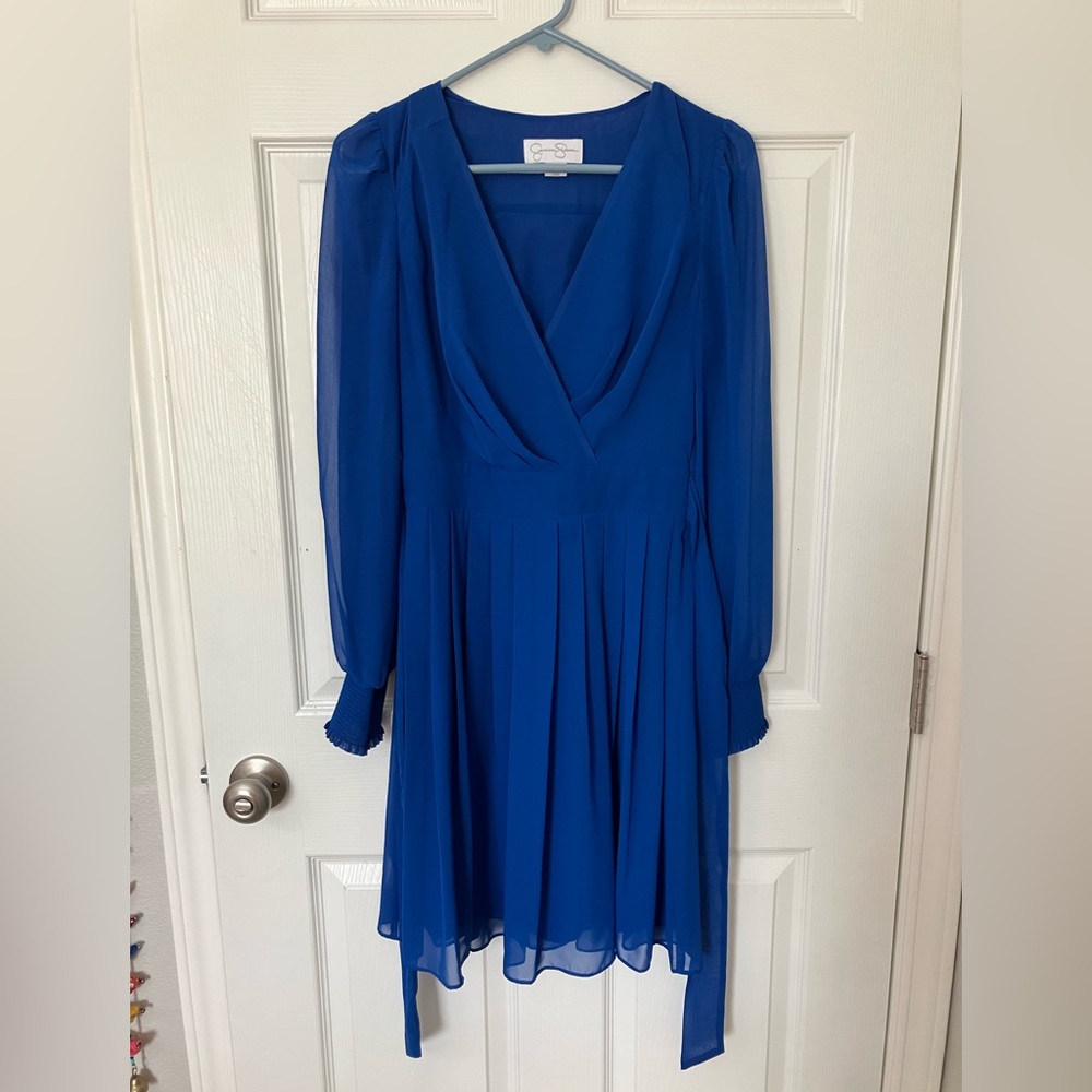Jessica Simpson Royal Blue Pleated Dress